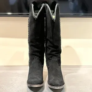Lane PJ Black Suede Boots