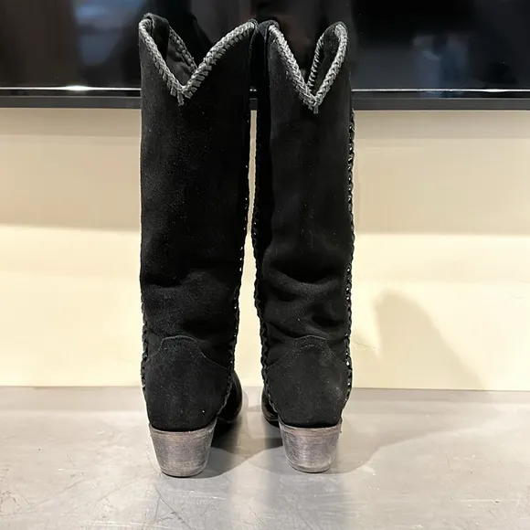 Lane PJ Black Suede Boots