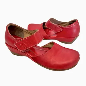 L'Artiste by Spring Step Gloss Women's Mary Jane Shoes Size 39 8.5 Red Leather
