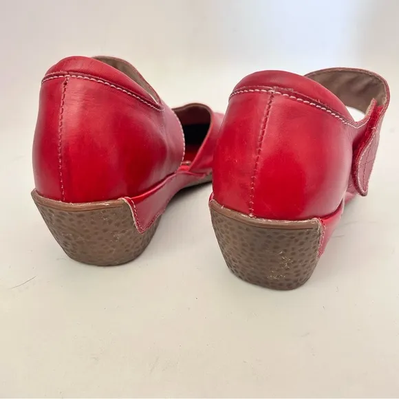 L'Artiste by Spring Step Gloss Women's Mary Jane Shoes Size 39 8.5 Red Leather