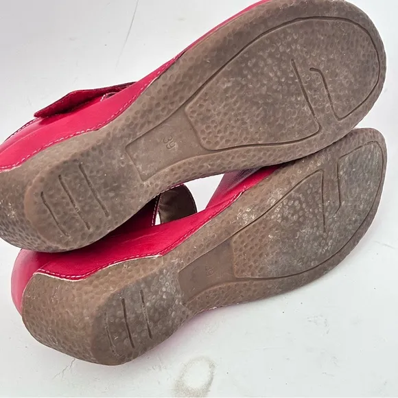 L'Artiste by Spring Step Gloss Women's Mary Jane Shoes Size 39 8.5 Red Leather