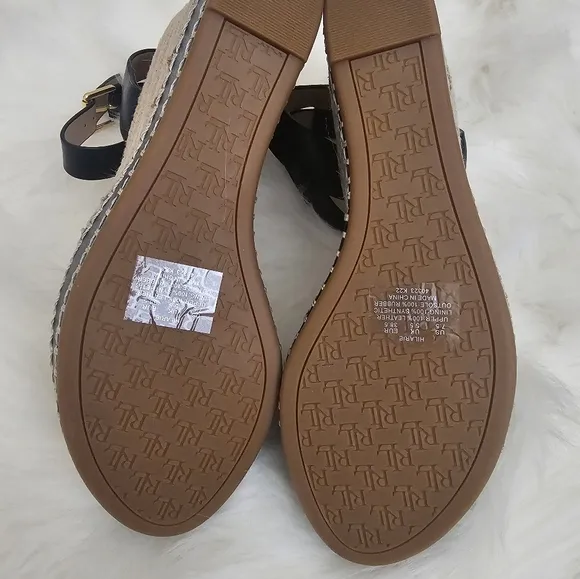 Lauren Ralph Lauren Hilarie Burnished Leather Espadrille Women's Shoes