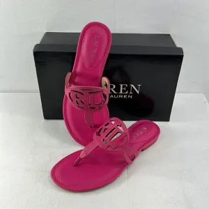 Lauren Ralph Lauren Audrie Leather Sandals- Pink- Size 5.5- NIB