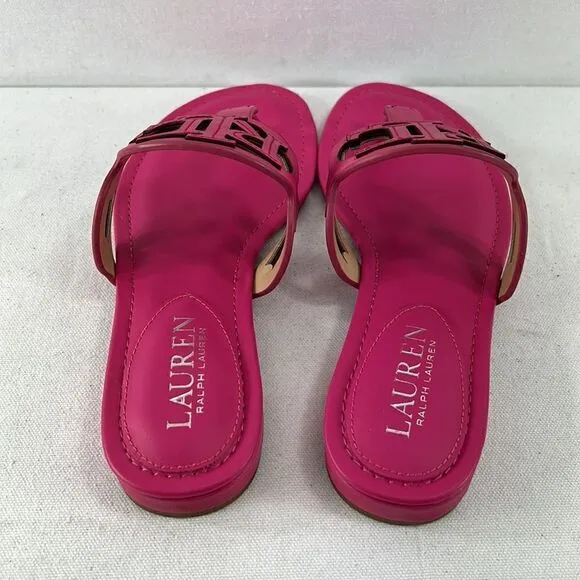 Lauren Ralph Lauren Audrie Leather Sandals- Pink- Size 5.5- NIB