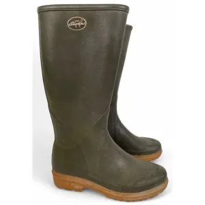 Le Chameau Boots Womens 40 US 9 Brown Tan Rubber Rain Wellington Pull On