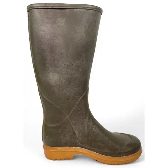 Le Chameau Boots Womens 40 US 9 Brown Tan Rubber Rain Wellington Pull On
