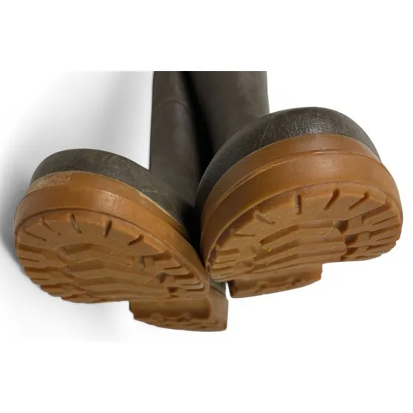 Le Chameau Boots Womens 40 US 9 Brown Tan Rubber Rain Wellington Pull On