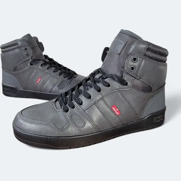 Levi's Mens Drive Hi Synthetic Leather Casual Hightop Sneaker Shoe 10.5