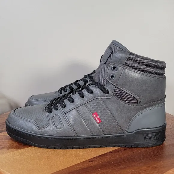 Levi's Mens Drive Hi Synthetic Leather Casual Hightop Sneaker Shoe 10.5