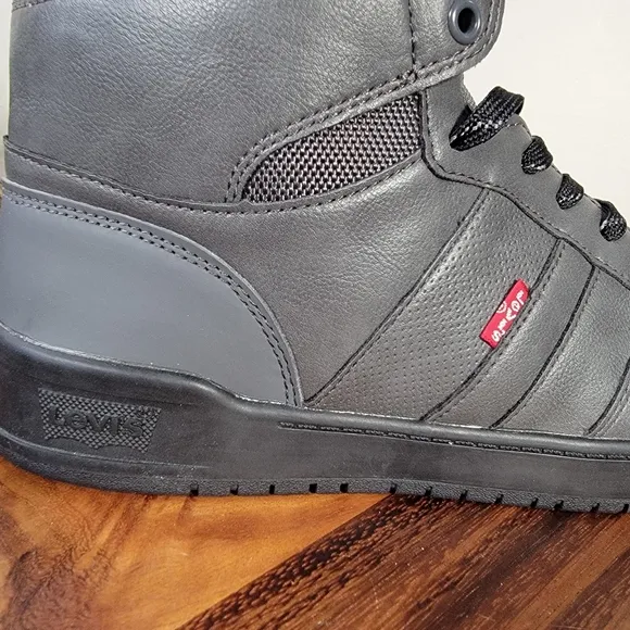 Levi's Mens Drive Hi Synthetic Leather Casual Hightop Sneaker Shoe 10.5