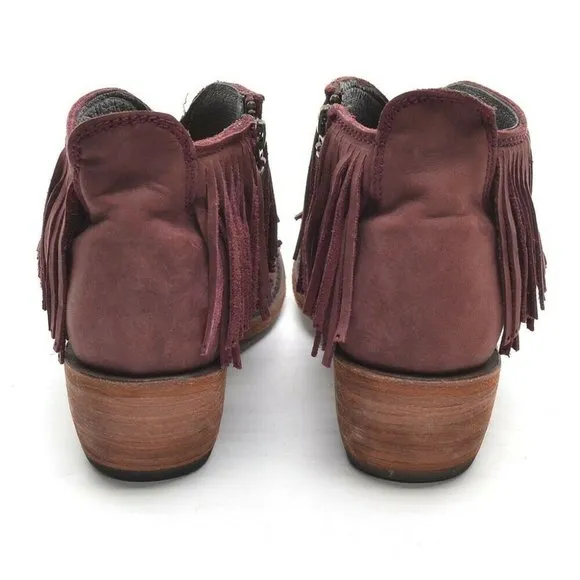 Liberty Black Faggio Tinto Western Fringe Boots 8 M