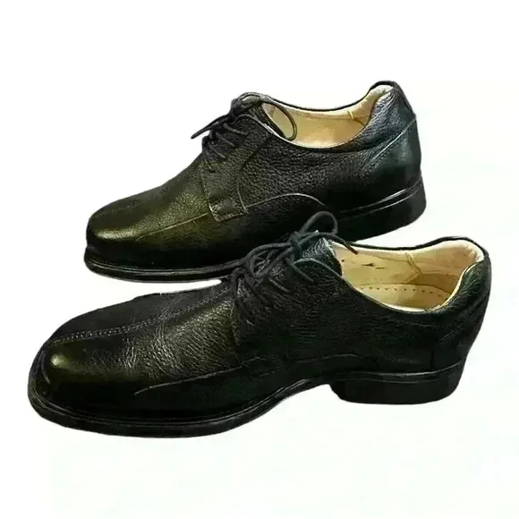 LIKE NEW Belvedere Bay Bridge Lace Up Oxford Shoes Men Size 8.5D Black Leather