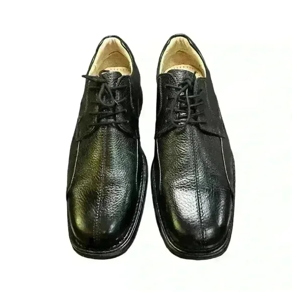 LIKE NEW Belvedere Bay Bridge Lace Up Oxford Shoes Men Size 8.5D Black Leather