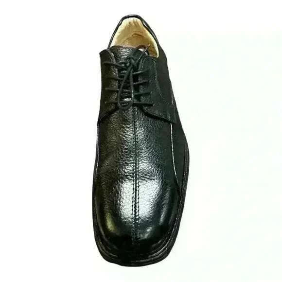 LIKE NEW Belvedere Bay Bridge Lace Up Oxford Shoes Men Size 8.5D Black Leather