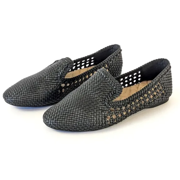 LIKE NEW Birdies Woven Starling Slip On Loafer Black Size 9.5