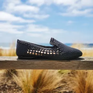 LIKE NEW Birdies Woven Starling Slip On Loafer Black Size 9.5