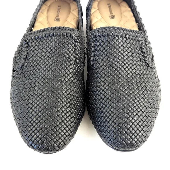 LIKE NEW Birdies Woven Starling Slip On Loafer Black Size 9.5