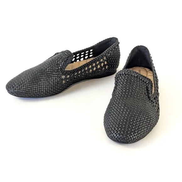 LIKE NEW Birdies Woven Starling Slip On Loafer Black Size 9.5