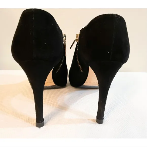 L.K. BENNETT LONDON Suede Black booties Shoes Size 36 A