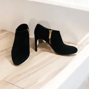 L.K. BENNETT LONDON Suede Black booties Shoes Size 36 A