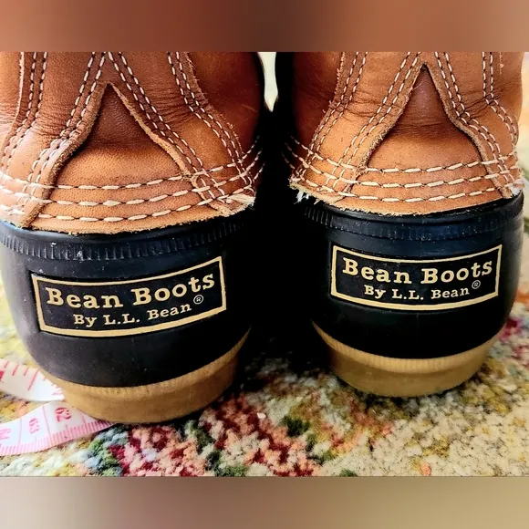 LL BEAN Bean Boots Waterproof Iconic 5 Eye Lace Ankle Rubber Leather Rain E 10