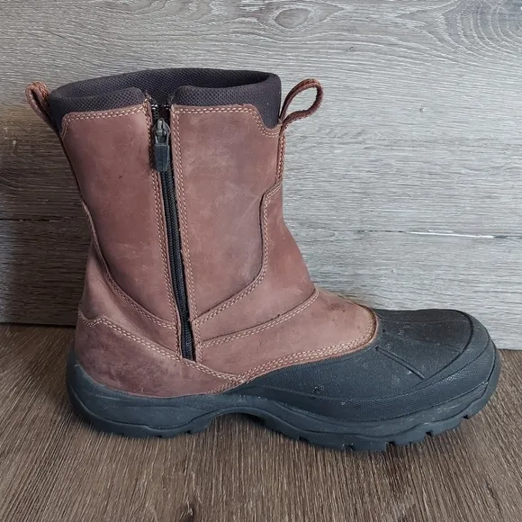 L.L. Bean Brown Leather Chelsea Boots with Rubber Sole