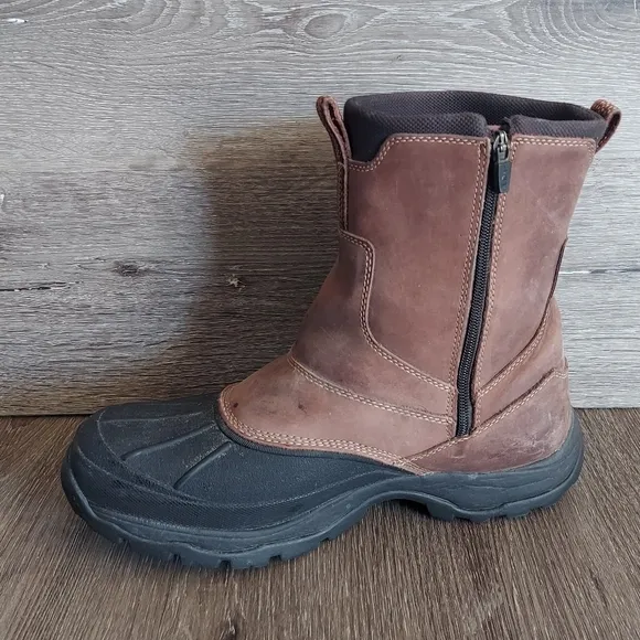 L.L. Bean Brown Leather Chelsea Boots with Rubber Sole