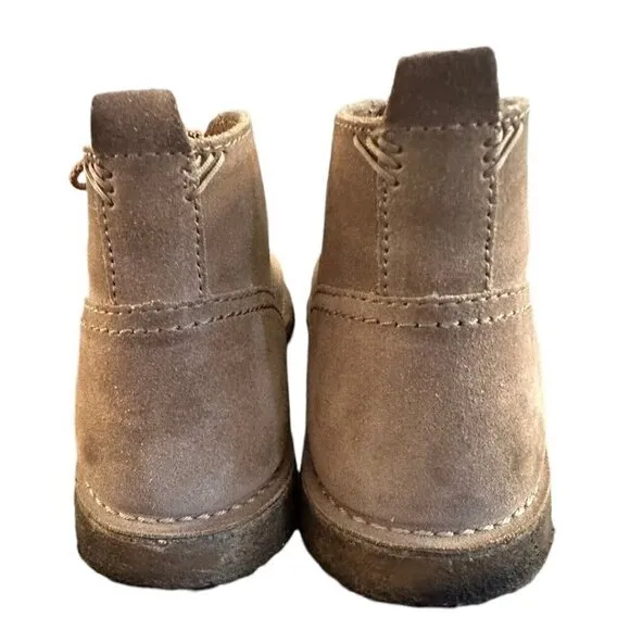 LL Bean Chukka Boots Suede Leather Tan Brown Gum Sole Mens Sz 9 Lace up