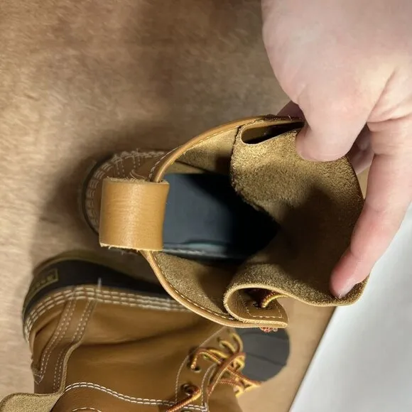 LL Bean Duck Boots Women Size 7 Rubber Moc Gum Shoes Low Top Brown Leather
