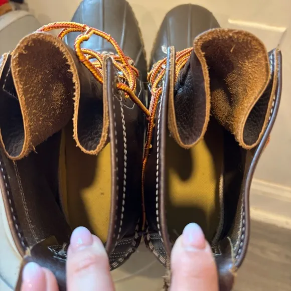 L.L BEAN Leather Rubber Bean Duck Boots Men’s Size 9