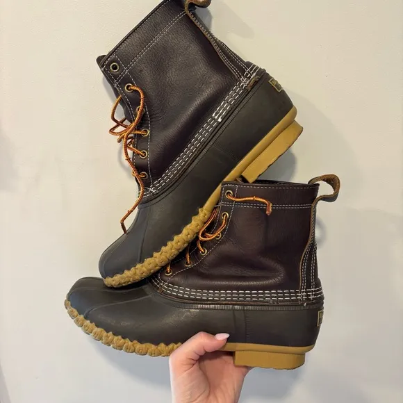 L.L BEAN Leather Rubber Bean Duck Boots Men’s Size 9