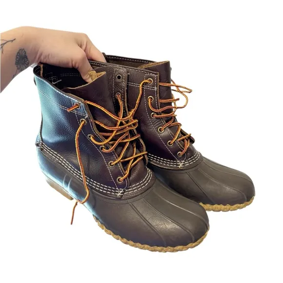 L.L BEAN Leather Rubber Bean Duck Boots Men’s Size 9