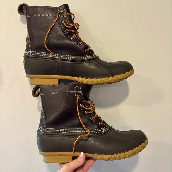 L.L BEAN Leather Rubber Bean Duck Boots Men’s Size 9