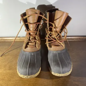 LL Bean Men’s Leather Rubber “Maine Hunting Shoe” Duck Boots Size 7 Bean Boots