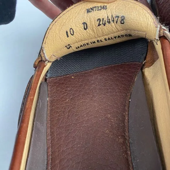 LL Bean Men's Size 10 D Allagash Leather Penny Loafer Shoes 244478 Brown