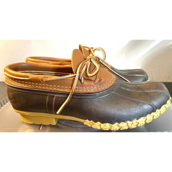 L.L. Bean Men's Bean Boots, Rubber Mocs Size 8 Medium Brown/Tan