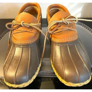 L.L. Bean Men's Bean Boots, Rubber Mocs Size 8 Medium Brown/Tan