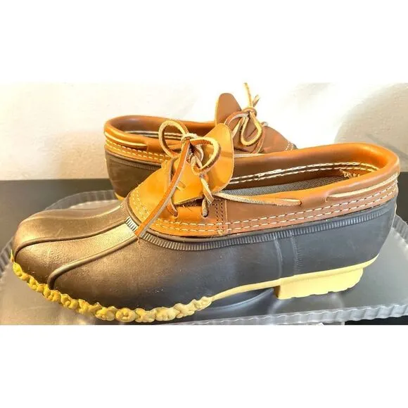 L.L. Bean Men's Bean Boots, Rubber Mocs Size 8 Medium Brown/Tan