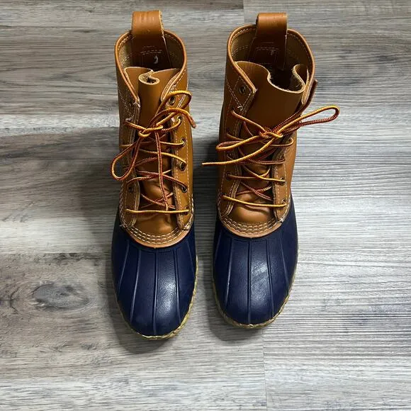 LL Bean Original Bean Boot Rain Rubber Leather Boots size 9