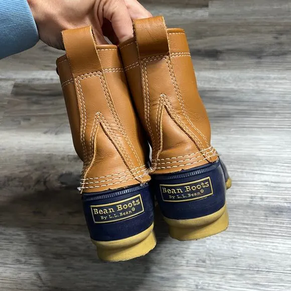 LL Bean Original Bean Boot Rain Rubber Leather Boots size 9