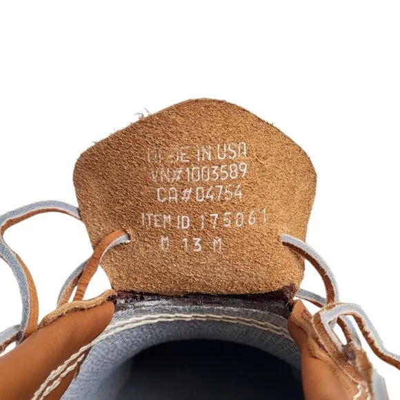 LL Bean Rubber Moc Low Duck Boots in Tan Brown Men's Size 13 (RUNS LARGE)