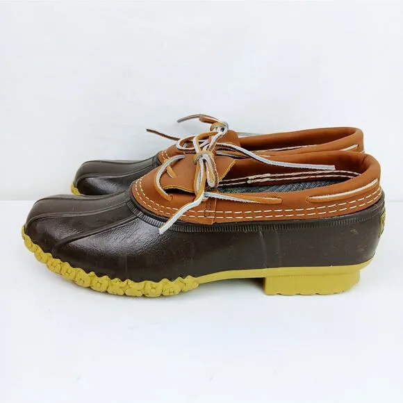 L.L. Bean Women's SZ 11N Bean Shoe Boots Rubber Mocs Tan/Brown Gum