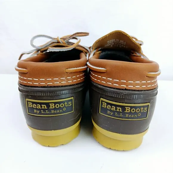 L.L. Bean Women's SZ 11N Bean Shoe Boots Rubber Mocs Tan/Brown Gum