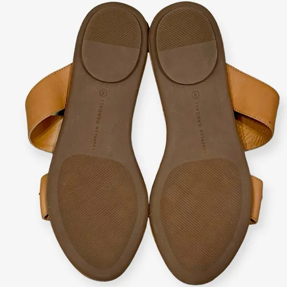 LOEFFLER RANDALL Clem Leather Pom Pom Sandals Size 8