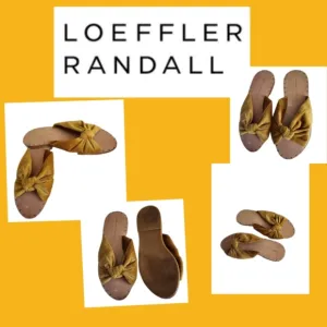 LOEFFLER RANDALL LUCIA VELVET KNOTTED SLIDE SANDALS SIZE 6