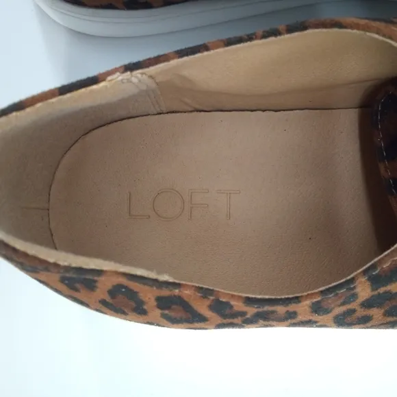 LOFT Leopard Animal Print Canvas Black Lace Up Sneakers Tennis Shoes 11M