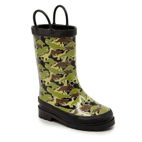 London Fog Boys Rain Boots size 5 Rubber NEW # bag 3-BBB