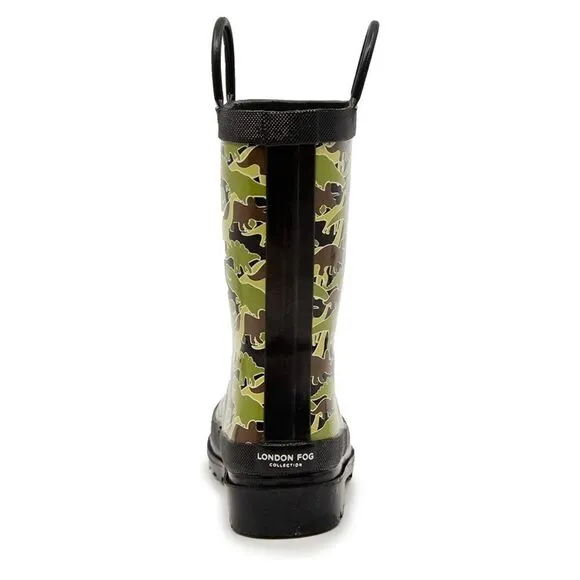 London Fog Boys Rain Boots size 5 Rubber NEW # bag 3-BBB