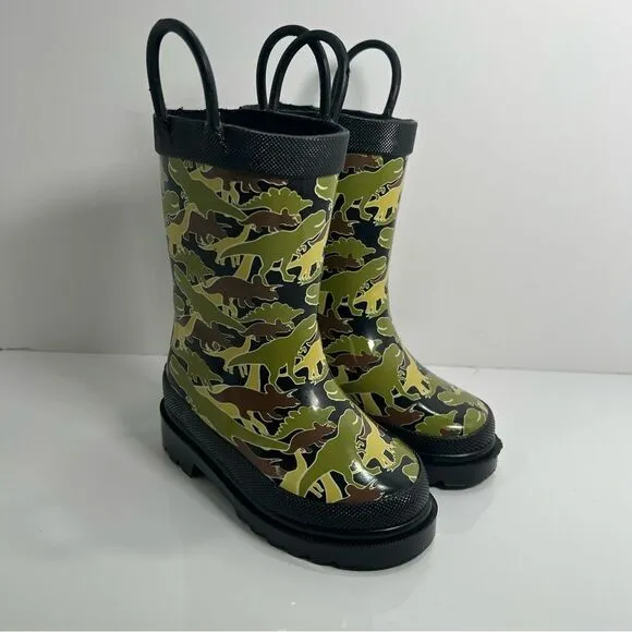 London Fog Boys Rain Boots size 5 Rubber NEW # bag 3-BBB