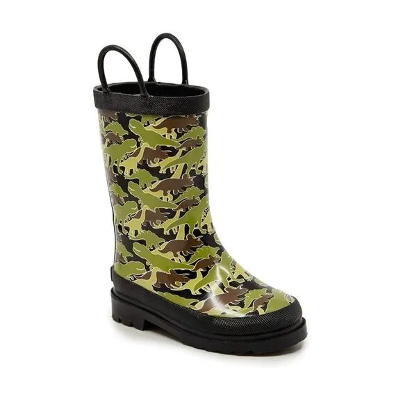 London Fog Boys Rain Boots size 5 Rubber NEW # bag 3-BBB
